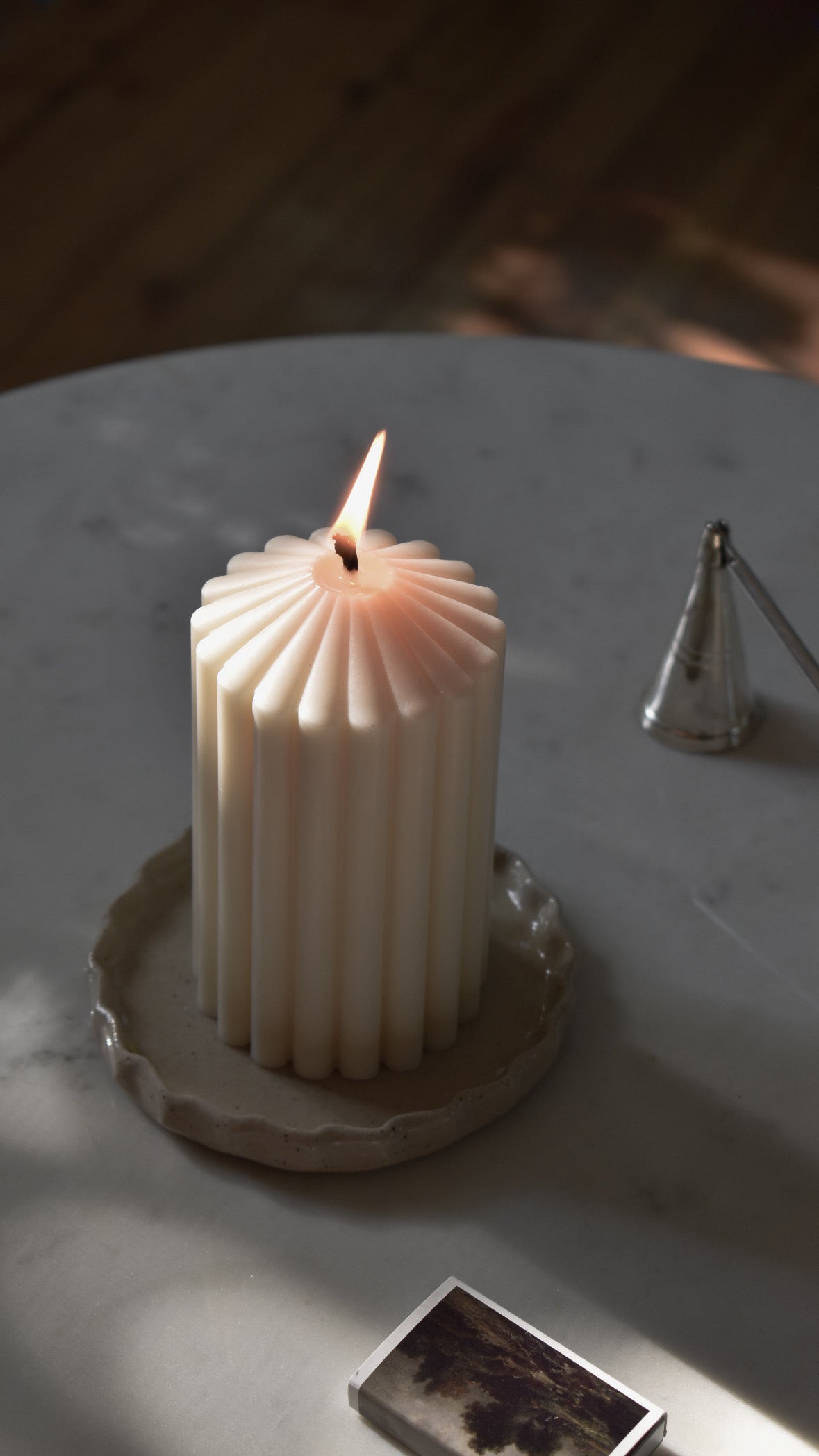 Ribbed Pillar Candles